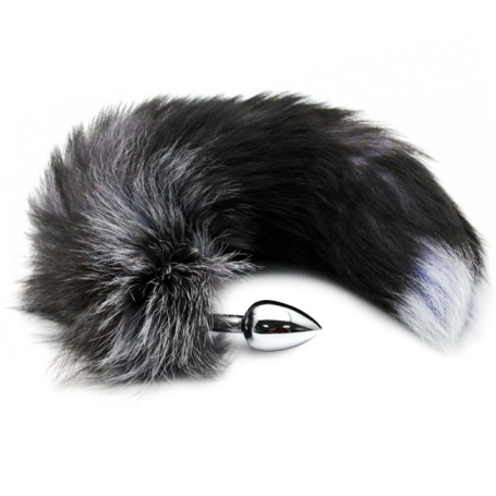 Пробка с хвостом Black &amp; White Fox
