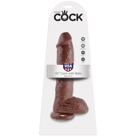 Большой фаллос King Cock 10" with Balls